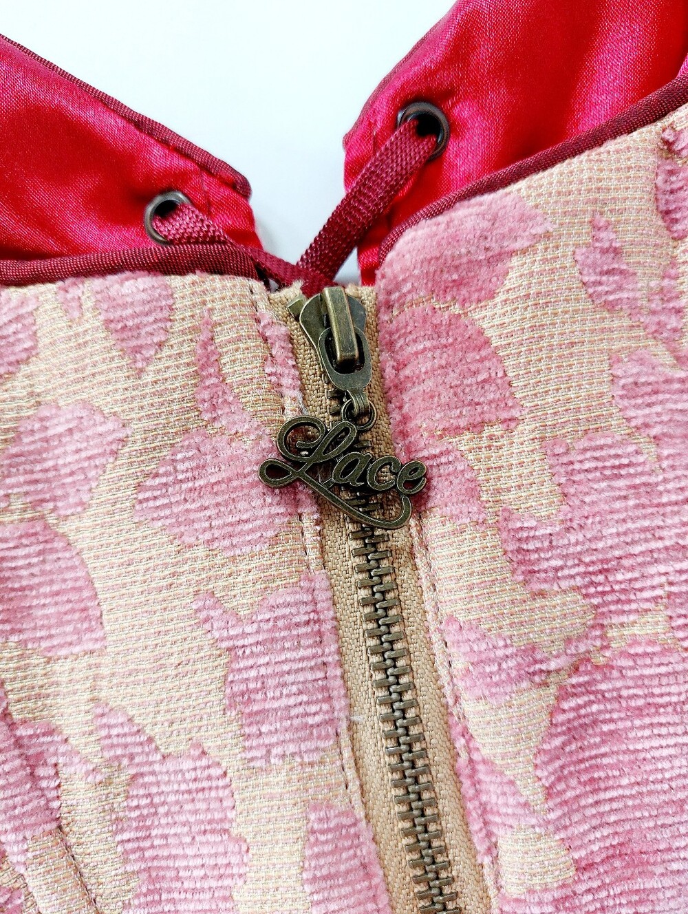 Drippy Romantic Pink & Gold Corset Floral Small Renaissance Costume Halloween - Picture 10 of 10